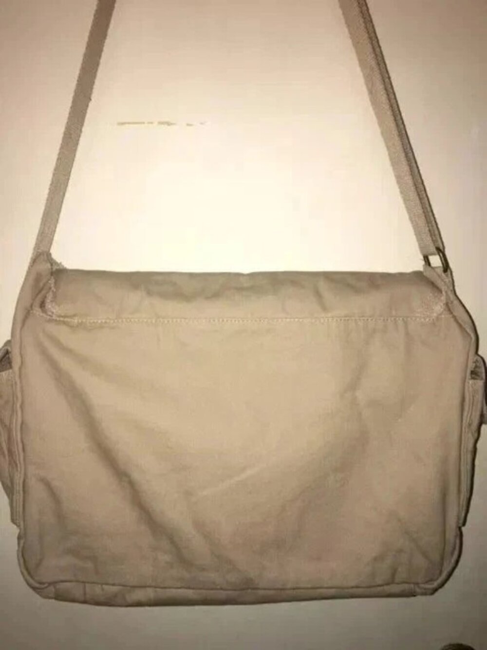 Messenger Bag Large Thick Cotton Khaki Tan Brown School Work NEW